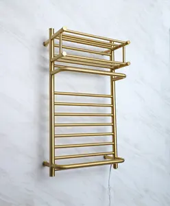 Bathroom Accessories Electric Towel Racks With Shelf SS304 Hotel Bathroom Towel Warmer