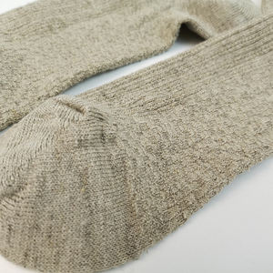 100% 대마 원사 짧은 양말 자카드 직물 천연 색상 탈취제 발목 양말 발 편안한 패션 코디 OEM - Product Image 2