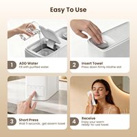 Mini distributeur de serviettes chaudes commercial portable, chauffe-serviettes électrique automatique à température constante de 55°C pour usage domestique
