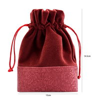 Sacs cadeaux en PU de haute qualité, luxueux, colorés, avec cordon de serrage, pour la présentation de bijoux, vente en gros