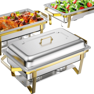 Calentador de Comida Eléctrico Cuadrado de Acero Inoxidable para Buffet, con Control de Temperatura, Equipo de Catering Reforzado para Fiestas y Hoteles - Product Image 1
