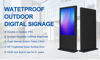 Totem de publicité extérieure d'écran anti-vandalisme certifié IP65 imperméable de 55 pouces