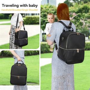 <span class=keywords><strong>Sac</strong></span> isotherme de biberon de mode écologique isolé pour travail de soins infirmiers pouvant contenir 6x9oz 20L grand <span class=keywords><strong>sac</strong></span> à dos de stockage de lait maternel 2-n-1 - Product Image 3