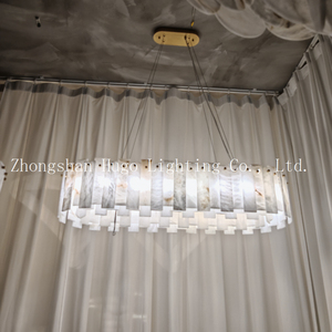 Lámpara colgante de alabastro grande de lujo personalizada, decoración del hogar, candelabro de alabastro para sala de estar - Product Image 5