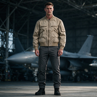 Blouson aviateur fin pour homme, style décontracté, effet délavé, avec fermeture éclair, logo personnalisé, OEM, style baseball, pour le travail en extérieur