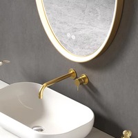 Espejo de Vanidad Iluminado LED Inteligente Moderno con Pantalla Táctil Antivaho y Regulable, para Montar en la Pared, para Baño, Hotel, Hogar, Apartamento, Diseño Gráfico