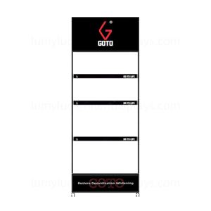 Mobile LED Hair Salon Metal <b>Display</b> <b>Racks</b> with Wheels & Shelves Rolling Shampoo Merchandise for Wholesale Salon Product Showcase - Product Image 3