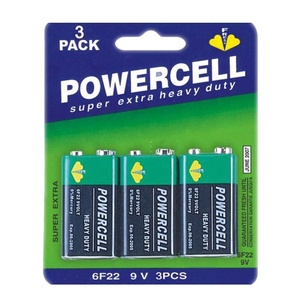 แบตเตอรี่ 9V แบบแห้ง คาร์บอนซิงค์ 250mAh 6F22 สำหรับเครื่องมือไฟฟ้า ของเล่นหุ้มพีวีซีคุณภาพสูง - Product Image 6
