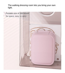 Mirror Makeup Bag with LED Mirror Rechargeable Colors Adjustable Lighted <b>Vanity</b> Mirror Cosmetic Case Jewelry Organizer <b>Box</b> - Product Image 2