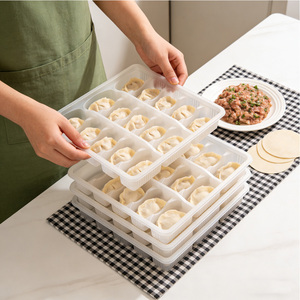 Barquette jetable en PP à 15 compartiments pour raviolis surgelés, barquette d'emballage alimentaire en plastique pour Gyoza Wonton - Product Image 4