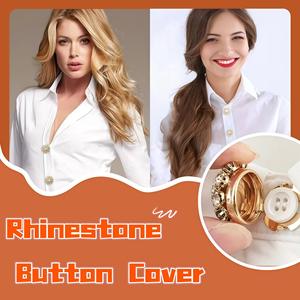 Boutons décoratifs en strass de cristal ronds en forme de fleur pour femmes, <span class=keywords><strong>bijoux</strong></span> amovibles pour chemises, accessoires de costume de mariage - Product Image 2