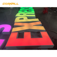 Enseigne lumineuse 3D LED personnalisée en lettres canal, étanche IP67, certifiée CE, en acier inoxydable, pour publicité extérieure, logo mural, enseigne commerciale