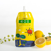 Sachet Doypack à bec verseur en plastique laminé de haute qualité pour jus, liquides, eau et boissons, emballage autoportant avec bec verseur