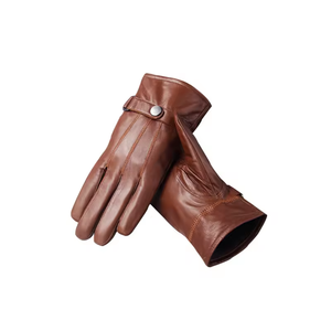 Gants en cuir véritable de mouton brun et noir, personnalisables, en gros, pour la conduite de <span class=keywords><strong>moto</strong></span>, pour hommes et femmes - Product Image 1