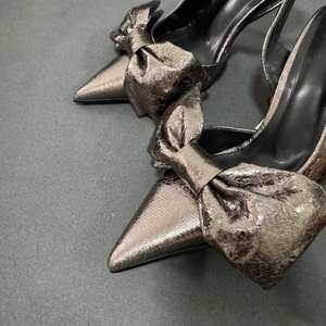 Nuovo stile Chaussures Escarpins a punta chiusa quadrata pump <span class=keywords><strong>scarpe</strong></span> classiche 2023 da donna tacchi con fiocco - Product Image 4