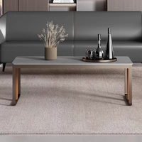 Mobilier italien gris luxueux pour hall d'entrée, bureau d'hôtel, salon, petit ensemble de canapé modulable en cuir véritable 6 places