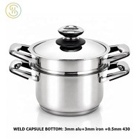 9 pièces en acier inoxydable 304 batterie de cuisine à induction marmite à bord large ensemble de casseroles et poêles pour la cuisine domestique