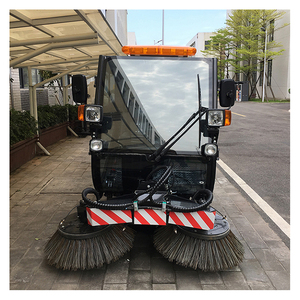 Driven Tractor Vacuum Road Truck Four Wheel Steering Road Cleaning Machine Brush Road Brush Road - Product Image 1