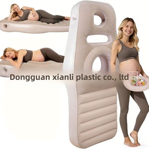 <span class=keywords><strong>Almohada</strong></span> Inflable <span class=keywords><strong>de</strong></span> <span class=keywords><strong>Maternidad</strong></span> con Orificio para la Cabeza para Mujeres Embarazadas - Diseño en Forma <span class=keywords><strong>de</strong></span> O <span class=keywords><strong>de</strong></span> PVC Ecológico, Soporte Abdominal para Dormir Boca Abajo - Product Image 2