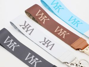 Personalized Short Phone Wrist Strap Sublimation Leather End Keychain Lanyards Custom Logo Polyester Short Lanyards - Product Image 3