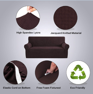IDOTEX, gran oferta, 4 piezas, funda elástica Jacquard elástica para sofá, 3 <span class=keywords><strong>asientos</strong></span>, 3 plazas, funda para sofá, funda para sofá - Product Image 3