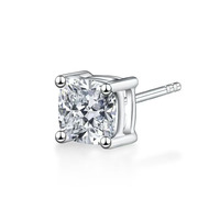 Orecchini a lobo in platino Pt950 con diamante da laboratorio, anelli a quattro griffe, anelli in moissanite, anelli di fidanzamento, anelli raffinati, anelli aperti placcati oro da donna