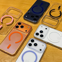 Coque fine transparente magnétique pour iPhone 13 14 15 16 17 Pro Max Air, compatible avec la charge sans fil, en PC rigide, fine et antichoc