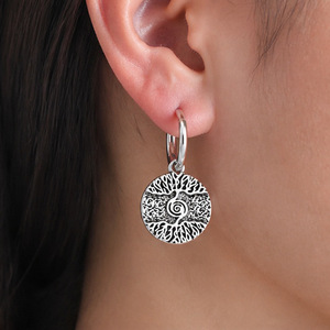 yunnique Stainless Steel <b>Tree</b> Of Life Earrings Geometric Design For Women Gift Jewelry - Product Image 4