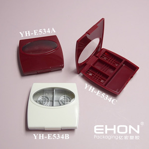 Square <b>Compact</b> Case With Window Custom Empty Eyeshadow Blush Powder Palette Plastic Cosmetic Eye Shadow Packaging Box - Product Image 5