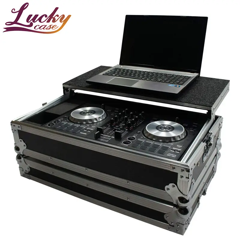 Aluminum Rack Case Plywood Flight Glide Case with Laptop Stand Road DJ Case