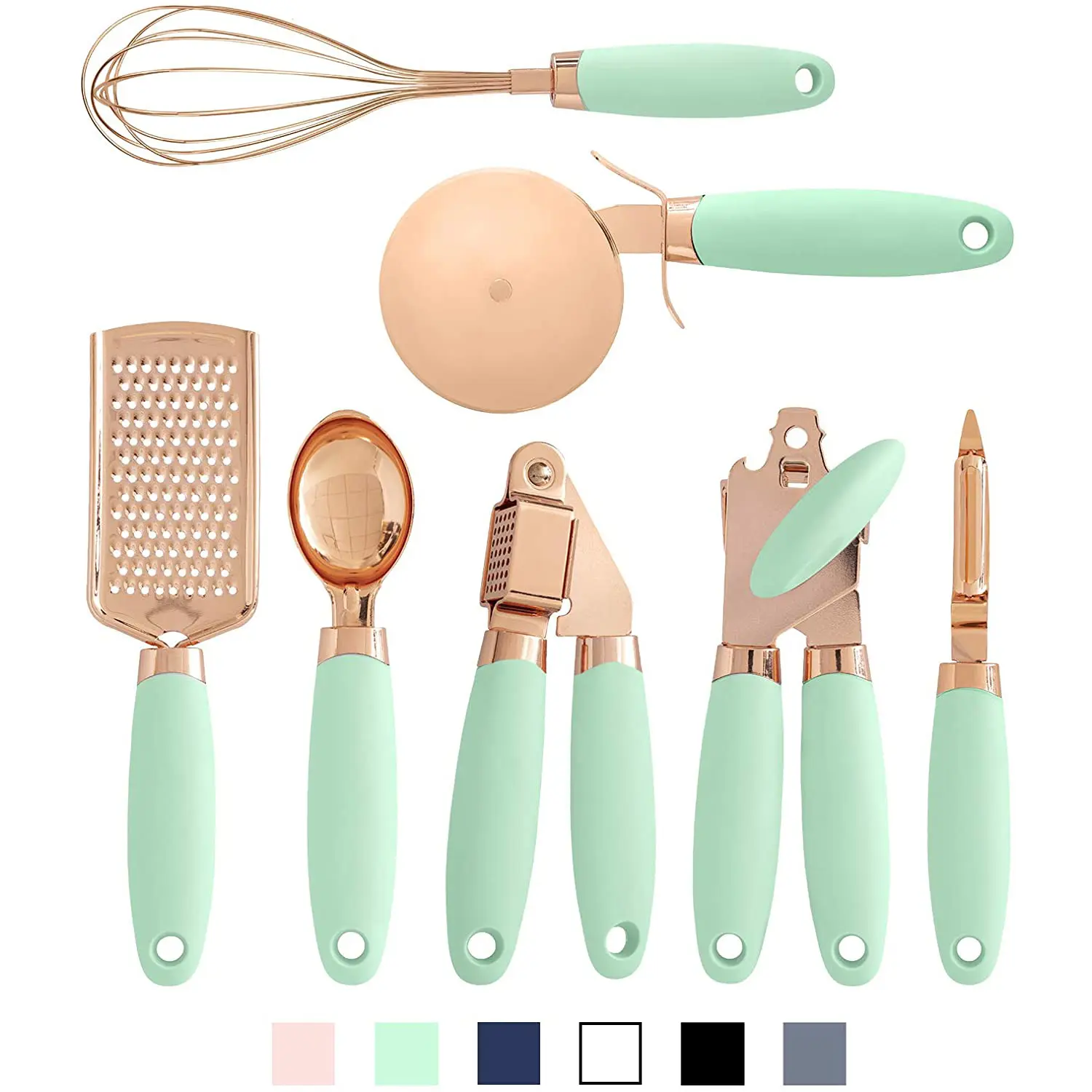 Colorful kitchen accessories silicone kitchenware utensil set cooking tools 7 piece kitchenware set