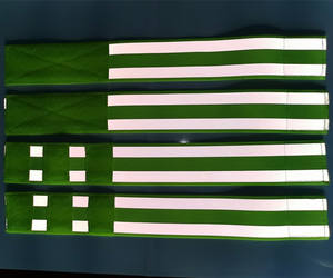 कस्टम लोगो रिस्टबैंड वेबबिंग लोचदार कपड़े हुक लूप आर्मबैंड को प्रतिबिंबित करता है पॉलिएस्टर कलाई बैंड - Product Image 3