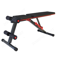 Banc de musculation pliable en acier allié Zoshine, multifonctionnel et réglable, pour la musculation à domicile, entraînement de la poitrine, du dos et des jambes