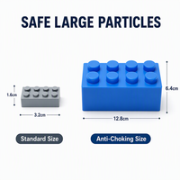 Blocs de construction personnalisés de grande taille pour les tout-petits, étiquette privée OEM, apprentissage STEM, ensemble de jouets d'empilage de grandes briques pour les enfants, jeu créatif