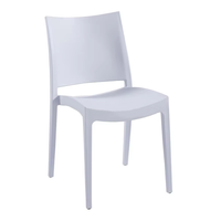 Chaise de salle à manger moderne en plastique PP solide avec dossier, mobilier confortable pour la maison, le bureau, le café et le restaurant