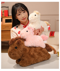 Peluche Cavallo Mascotte Zodiacale Stile Nazionale, Cuscino Decorativo per Divano, Giocattolo Super Morbido Imbottito - Product Image 5