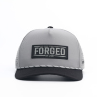 Gorra de Béisbol Personalizada de 5 Paneles con Logotipo Bordado, Impermeable, con Perforaciones Cortadas a Láser