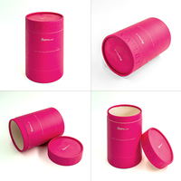 Boîte d'emballage cylindrique haut de gamme avec gaufrage et doublure en éponge pour crème cosmétique pour les yeux et diffuseur d'arômes