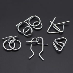 Rompecabezas <span class=keywords><strong>de</strong></span> alambre <span class=keywords><strong>de</strong></span> metal personalizado <span class=keywords><strong>IQ</strong></span> <span class=keywords><strong>Test</strong></span> Brain Teaser Unlock Interlock Game Fun Challenge para niños y <span class=keywords><strong>adultos</strong></span> Party Favor - Product Image 1
