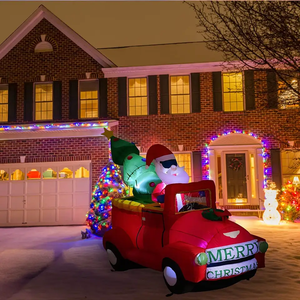 <span class=keywords><strong>Château</strong></span> gonflable de Noël en gros pour les fêtes, décoration de Noël, décoration de Noël pour la cour, la pelouse, la nuit de Noël, gonflable de Noël - Product Image 2