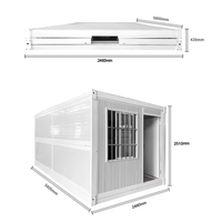 Bureau de chantier pliable X, dortoir modulaire préfabriqué pour camp de travailleurs, hébergement temporaire, bâtiment de bureaux, salle de bain