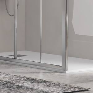 Box Doccia Scorrevole Doppio Kamalu KAM-KNF6000S 160x90 Altezza 180cm Senza Telaio in Ottone Acciaio Inox Porte in Vetro Spesso 6mm - Product Image 3