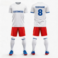 Jersey Sepak Bola 100% Poliester dari Produsen, Kaos Sepak Bola Thailand Cepat Kering untuk Dewasa dan Anak-Anak