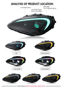 เหมาะสำหรับ2005-2013ชุดประกอบไฟหน้า C6 Chevrolet Corvette <span class=keywords><strong>ไฟ</strong></span><span class=keywords><strong>หน้า</strong></span>คู่ RGB ดีไซน์คลาสสิกอุปกรณ์เสริมรถยนต์ - Product Image 5