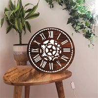 Plantilla de dibujo de patrón de reloj grande de 19,6x19,6 pulgadas, plantilla de pintura facial de reloj de plástico PET reutilizable para manualidades DIY