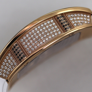 Montre-bracelet automatique ultra-fine pour <span class=keywords><strong>femme</strong></span>, de haute qualité, en moissanite et onyx, avec cadran squelette diamanté tonneau et motif lèvres rouges, collection Gala - Product Image 4