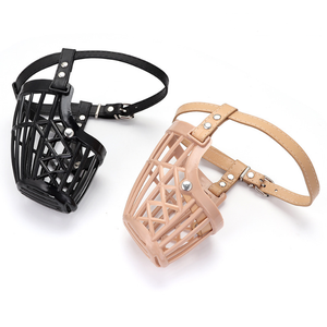 Kingtale Naturale da Dog breaagatee giỏ Rọ mõm ruy băng rắn Pitbull Dog mõm Mặt nạ kim loại da có thể điều chỉnh chuỗi cho vật nuôi - Product Image 2