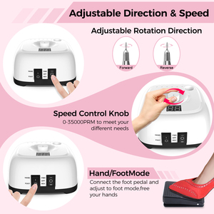 Original SUNNAIL profissional unha lixadeira pedicure manicura portátil forte prego broca máquina de polimento arquivo elétrico para o prego - Product Image 6
