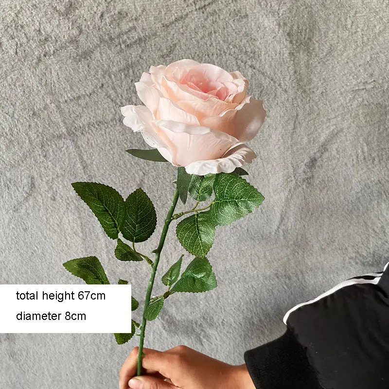 कृत्रिम सिमुलेशन मखमल गुलाब एकल सिर रेशम गुलाब शादी की सजावट <span class=keywords><strong>फूल</strong></span> टेबल <span class=keywords><strong>Centerpieces</strong></span> के लिए समारोह रिसेप्शन