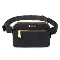 Sac banane imperméable personnalisé pour la course à pied, sac de ceinture pour promener les chiens, sac bandoulière mains libres pour l'entraînement canin